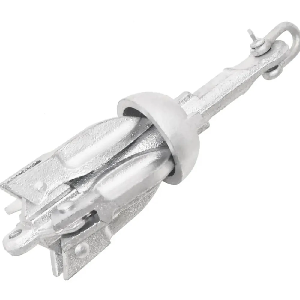 Voertuigonderdelen & -Accessoires*vidaXL Anker inklapbaar 0,7 kg thermisch verzinkt gietijzer zilver