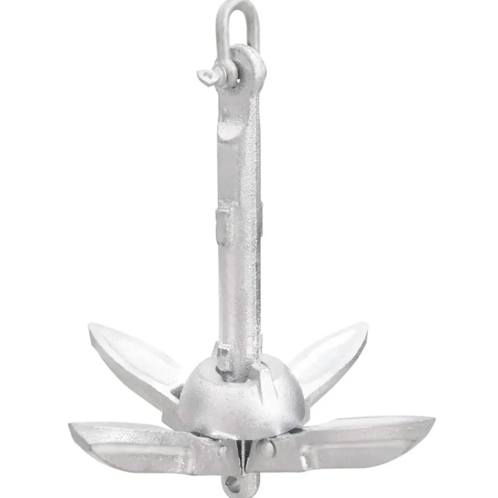 Voertuigonderdelen & -Accessoires*vidaXL Anker inklapbaar 0,7 kg thermisch verzinkt gietijzer zilver