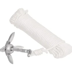 Anker met touw inklapbaar 0,7 kg thermisch verzinkt gietijzer><noscript><img width=