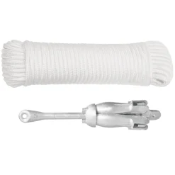 Voertuigonderdelen & -Accessoires*vidaXL Anker met touw inklapbaar 2,5 kg smeedijzer zilverkleurig