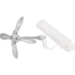 Voertuigonderdelen & -Accessoires*vidaXL Anker met touw inklapbaar 2,5 kg smeedijzer zilverkleurig