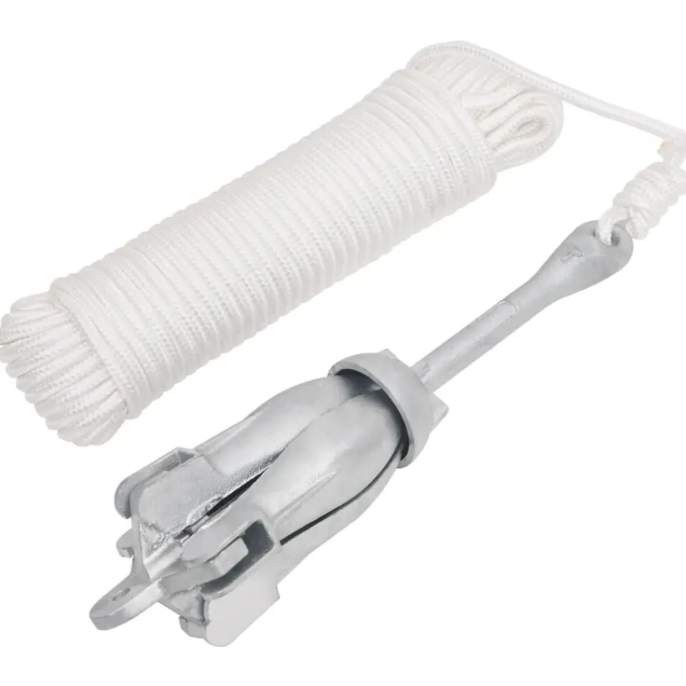Voertuigonderdelen & -Accessoires*vidaXL Anker met touw inklapbaar 6 kg thermisch verzinkt gietijzer