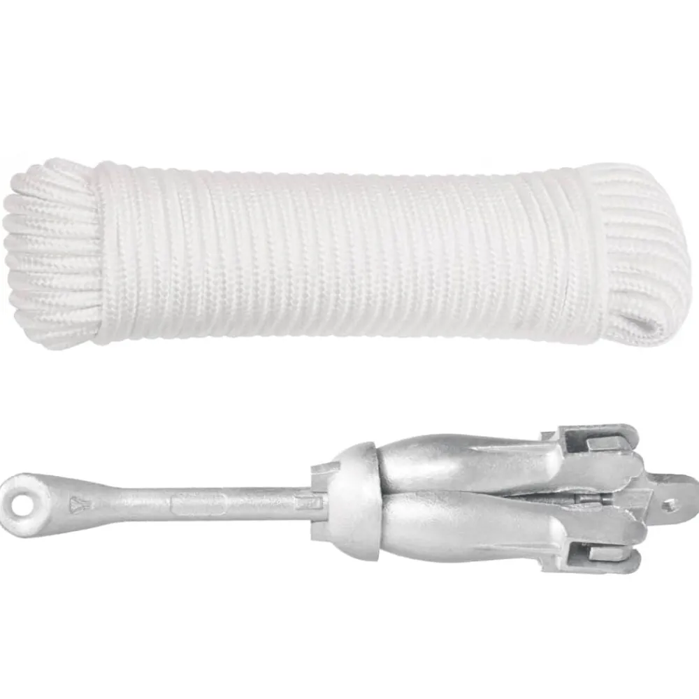 Voertuigonderdelen & -Accessoires*vidaXL Anker met touw inklapbaar 6 kg thermisch verzinkt gietijzer