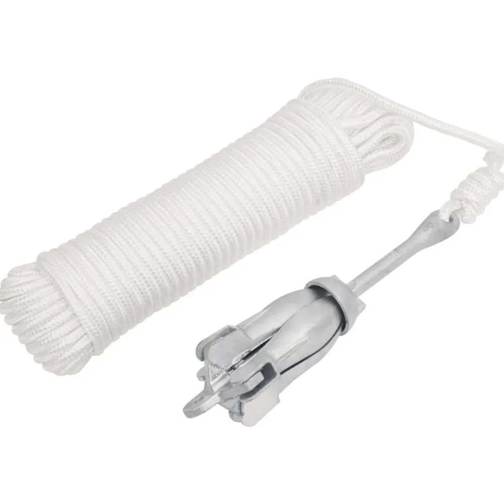 Voertuigonderdelen & -Accessoires*vidaXL Anker met touw inklapbaar 1,5 kg smeedijzer zilverkleurig