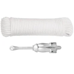Voertuigonderdelen & -Accessoires*vidaXL Anker met touw inklapbaar 1,5 kg smeedijzer zilverkleurig