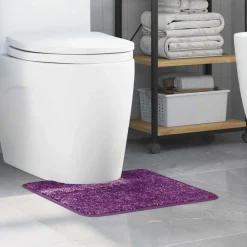 Badkameraccessoires*vidaXL Antislip Badmat met Toilet Cut 50 x 50 cm PP Paars