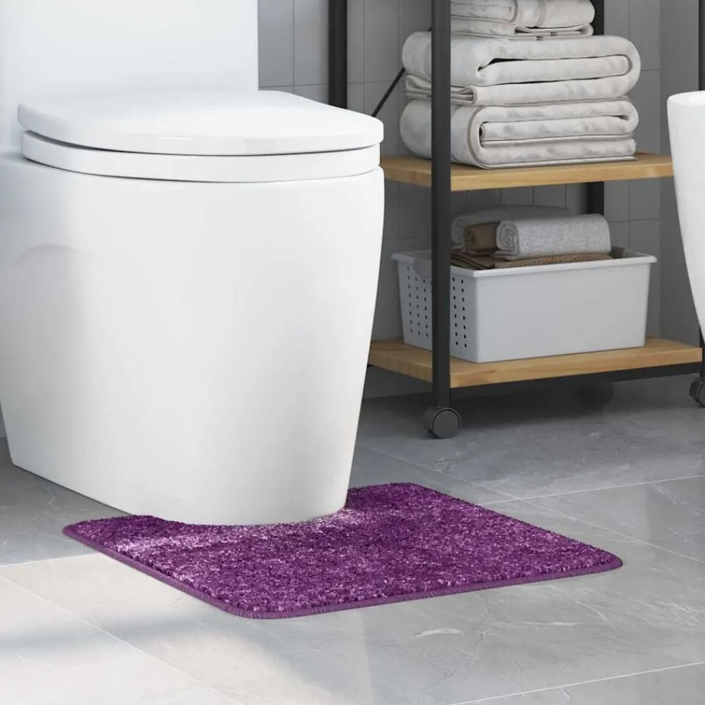 Badkameraccessoires*vidaXL Antislip Badmat met Toilet Cut 50 x 50 cm PP Paars