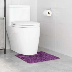 Badkameraccessoires*vidaXL Antislip Badmat met Toilet Cut 50 x 50 cm PP Paars