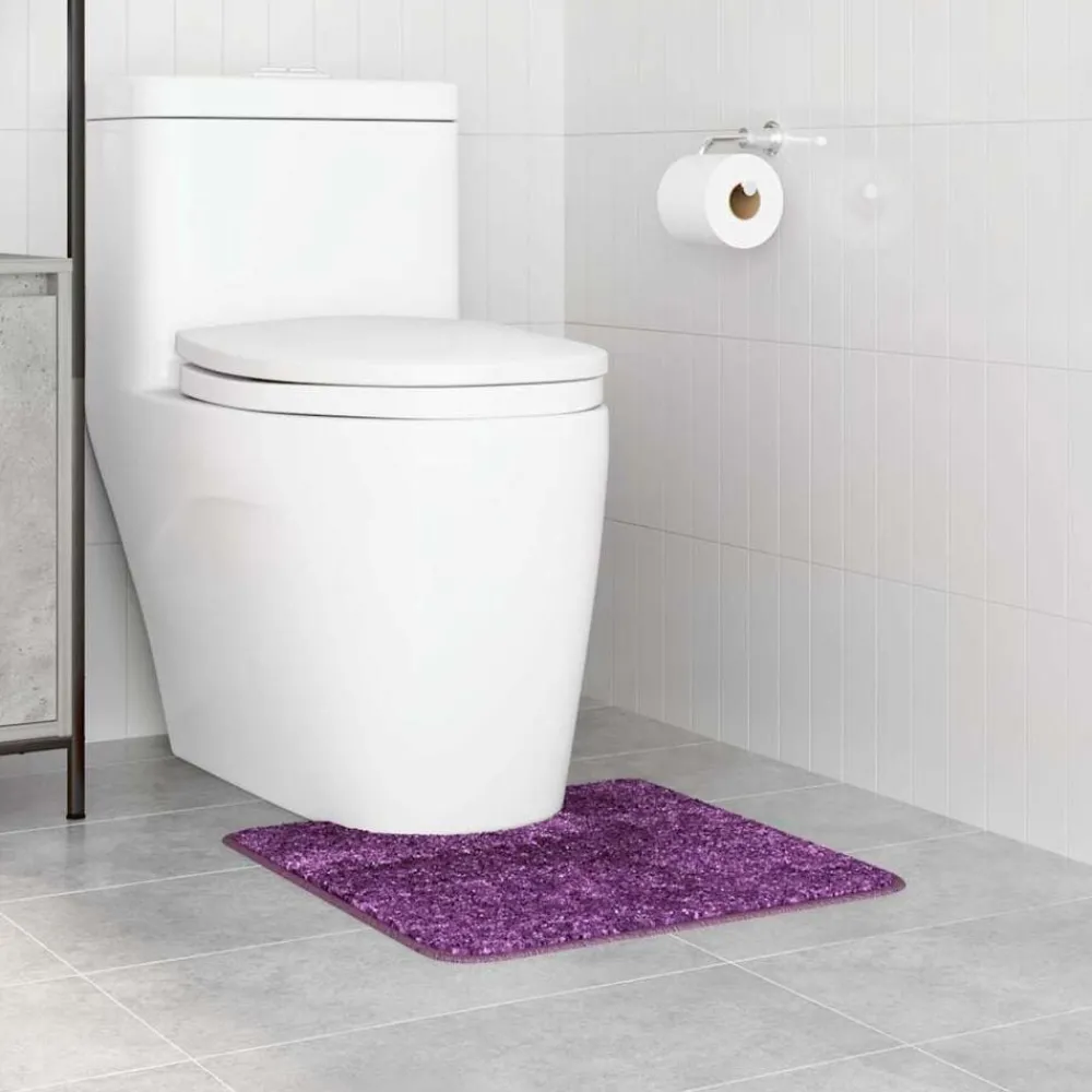 Badkameraccessoires*vidaXL Antislip Badmat met Toilet Cut 50 x 50 cm PP Paars