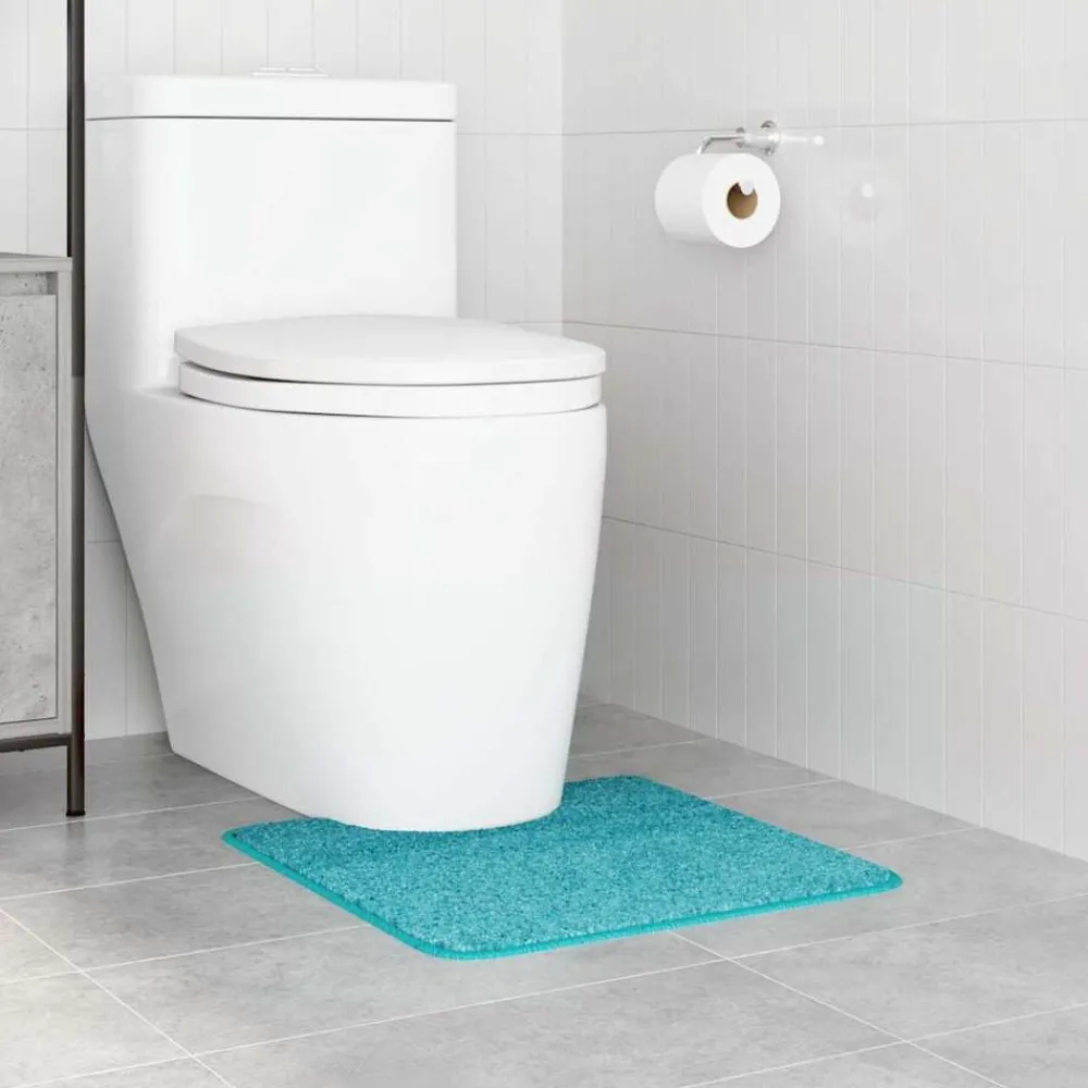 Badkameraccessoires*vidaXL Antislip Badmat met Toilet Cut 50 x 50 cm PP Turquoise