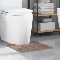 Badkameraccessoires*vidaXL Antislip Badmat met Toilet Cut 50 x 50 cm PP Bruin