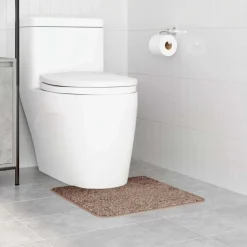 Badkameraccessoires*vidaXL Antislip Badmat met Toilet Cut 50 x 50 cm PP Bruin