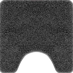 Badkameraccessoires*vidaXL Antislip Badmat met Toilet Cut 50 x 50 cm PP Donkergrijs