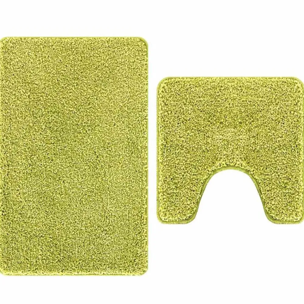 Badkameraccessoires*vidaXL Antislip Badmat Set 2 pcs PP Groen