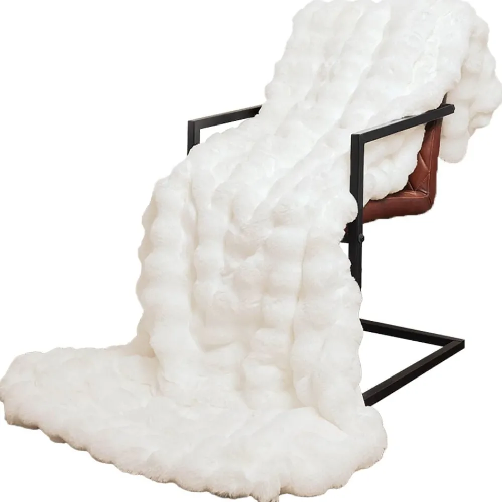 Antislip deken van imitatie konijnenbont Olite 130 x 150 cm>vidaXL Hot