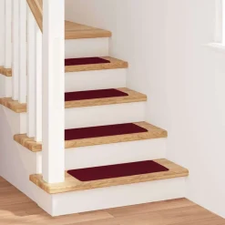 Huishoudelijke Benodigdheden*vidaXL Antislip Trapmatten 15 pcs 60 x 25 cm PP Bordeauxrood