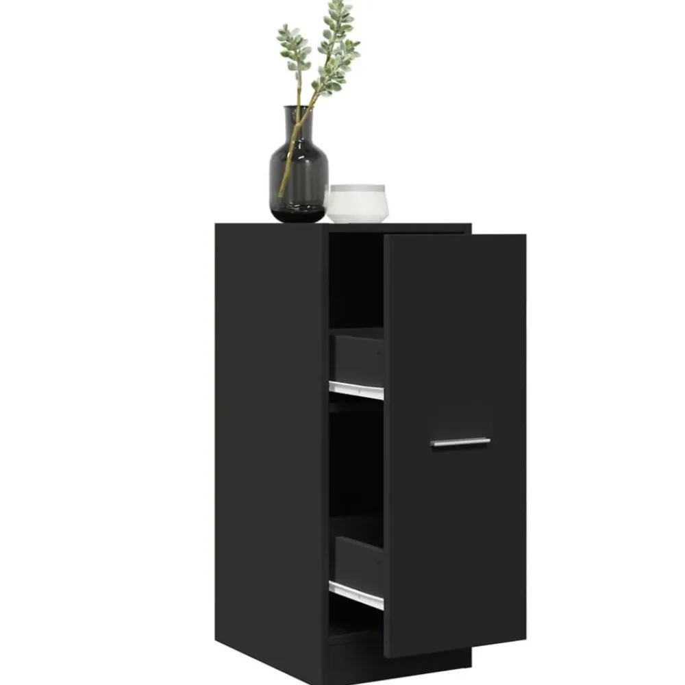 Kasten & Opbergmeubelen*vidaXL Apothekerskast 30x41x77,5 cm bewerkt hout Zwart