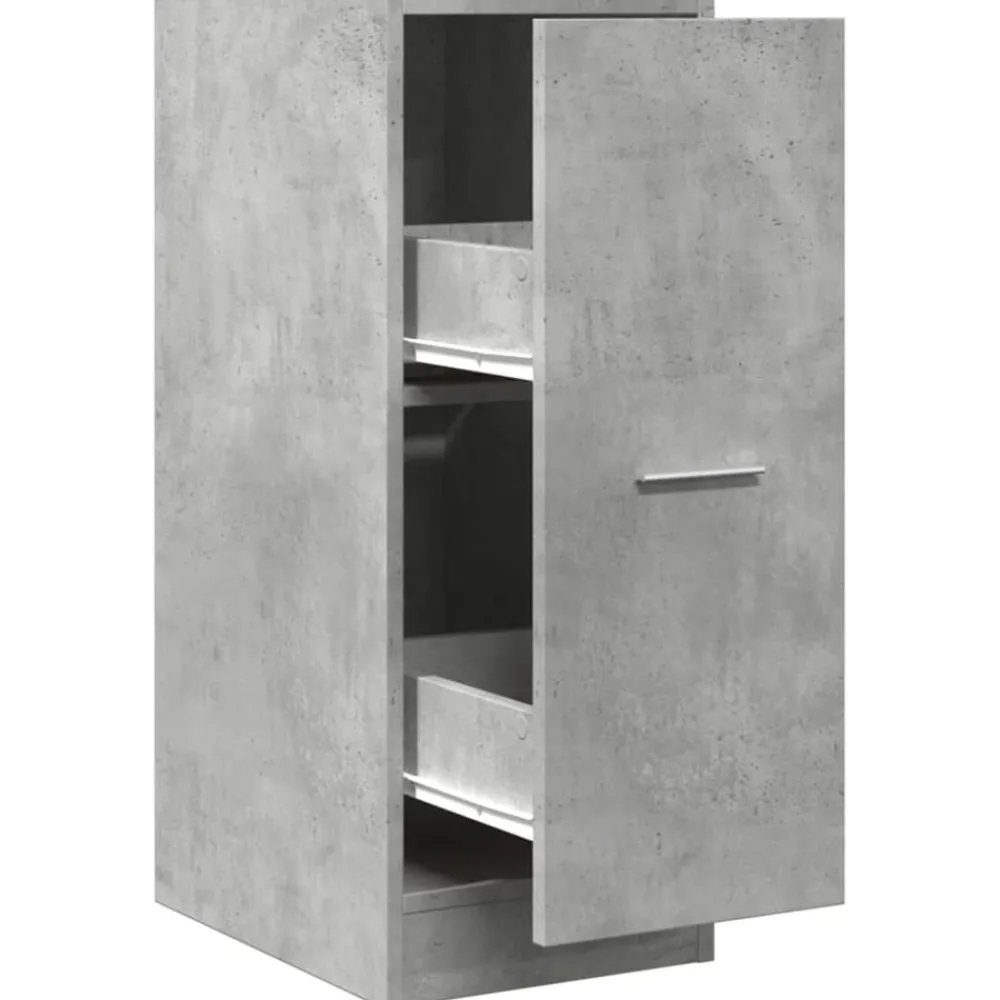 Kasten & Opbergmeubelen*vidaXL Apothekerskast 30x41x77,5 cm bewerkt hout Betongrijs