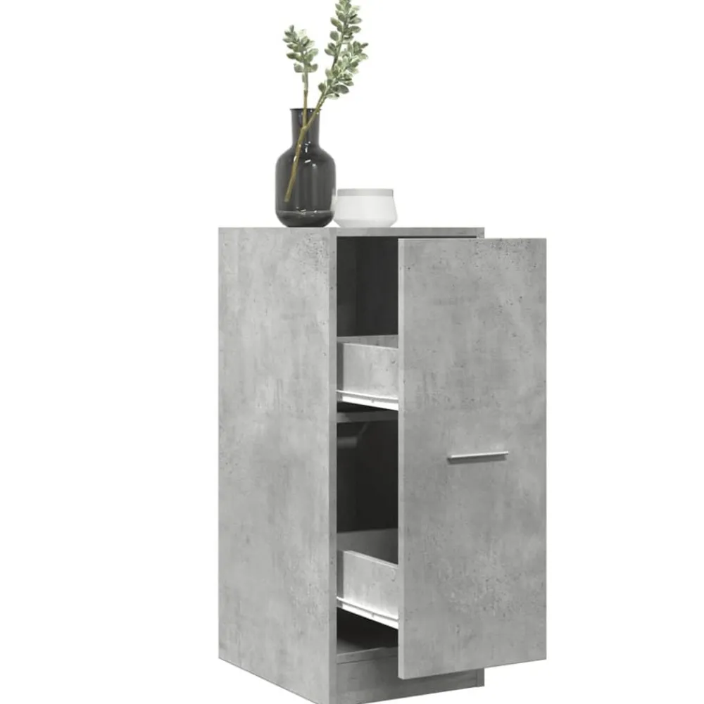Kasten & Opbergmeubelen*vidaXL Apothekerskast 30x41x77,5 cm bewerkt hout Betongrijs