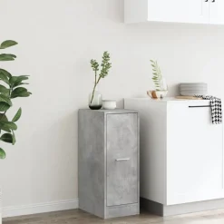 Kasten & Opbergmeubelen*vidaXL Apothekerskast 30x41x77,5 cm bewerkt hout Betongrijs