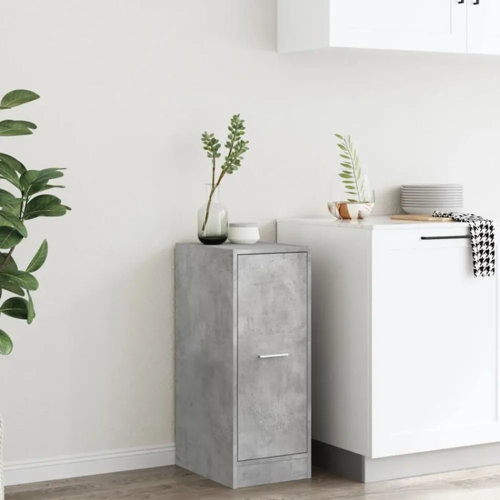 Kasten & Opbergmeubelen*vidaXL Apothekerskast 30x41x77,5 cm bewerkt hout Betongrijs