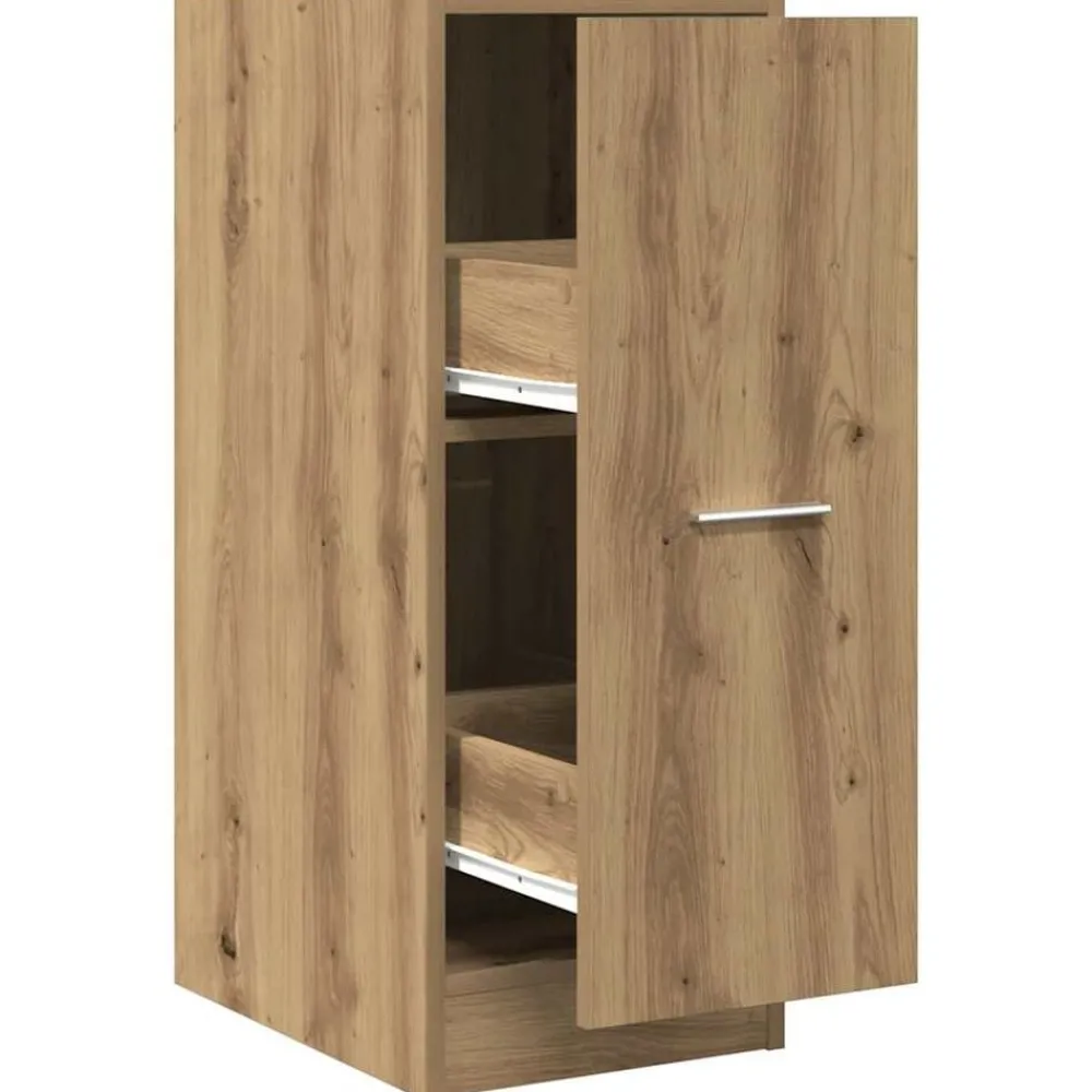 Kasten & Opbergmeubelen*vidaXL Apothekerskast 30x41x77,5 cm bewerkt hout artisanaal kleur Eiken