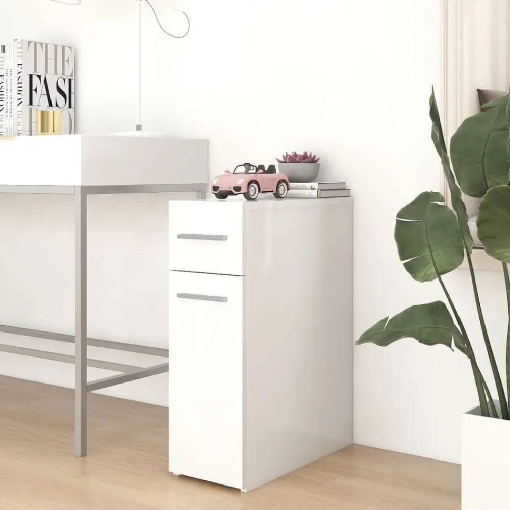 Kasten & Opbergmeubelen*vidaXL Apothekerskast 20x45,5x60 cm bewerkt hout Wit