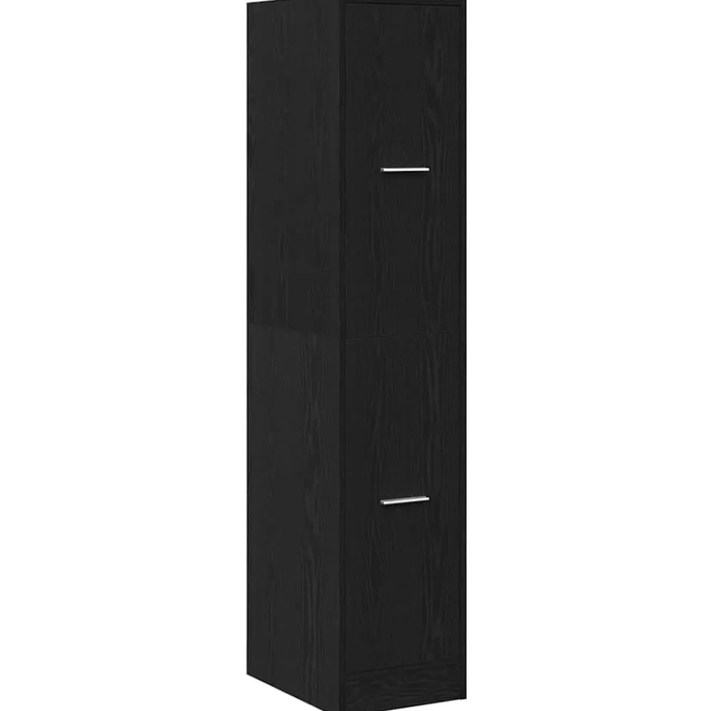 Kasten & Opbergmeubelen*vidaXL Apothekerskast 30x41x144,5 cm Bewerkt Hout Zwart eiken
