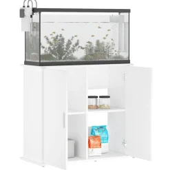 Huisdierbenodigdheden*vidaXL Aquariumstandaard 81x36x73 cm bewerkt hout Wit