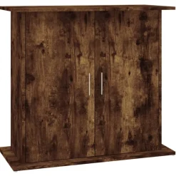 Huisdierbenodigdheden*vidaXL Aquariumstandaard 81x36x73 cm bewerkt hout kleurig Gerookt eiken