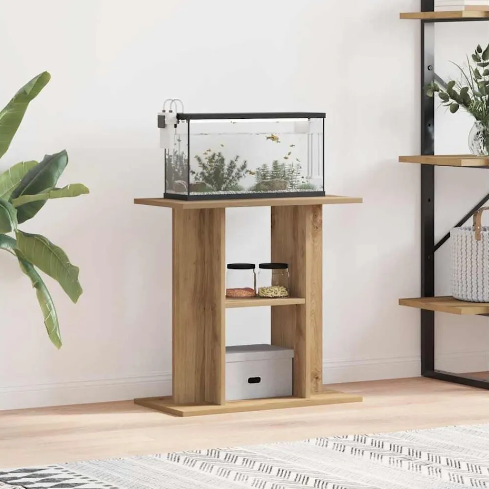 Aquariumstandaard 60x30x60cm bewerkt hout artisanaal eikenkleur>vidaXL Sale