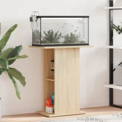 Huisdierbenodigdheden*vidaXL Aquariumstandaard 60,5x36x72,5 cm Bewerkt Hout Sonoma eiken