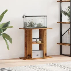 Huisdierbenodigdheden*vidaXL Aquariumstandaard 60x30x60 cm Bewerkt Hout Oud hout