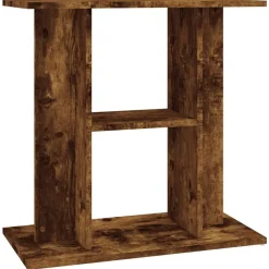 Huisdierbenodigdheden*vidaXL Aquariumstandaard hout 60x30x60 cm Bewerkt Hout Gerookt eiken