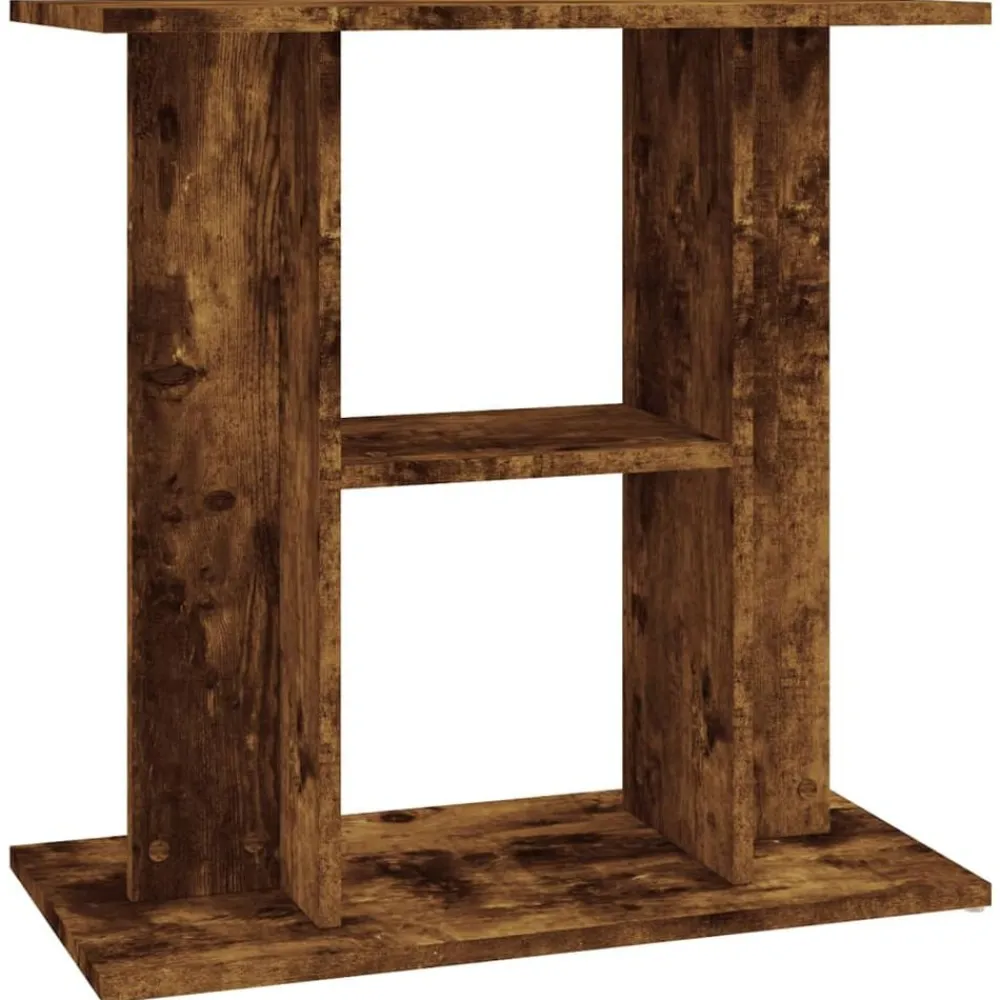 Huisdierbenodigdheden*vidaXL Aquariumstandaard hout 60x30x60 cm Bewerkt Hout Gerookt eiken