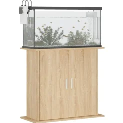 Huisdierbenodigdheden*vidaXL Aquariumstandaard 81x36x73 cm Bewerkt Hout Sonoma eiken
