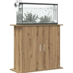 Huisdierbenodigdheden*vidaXL Aquariumstandaard Artisan Eikenhout 81x36x73 cm Bewerkt Hout artisanaal eikenkleurig