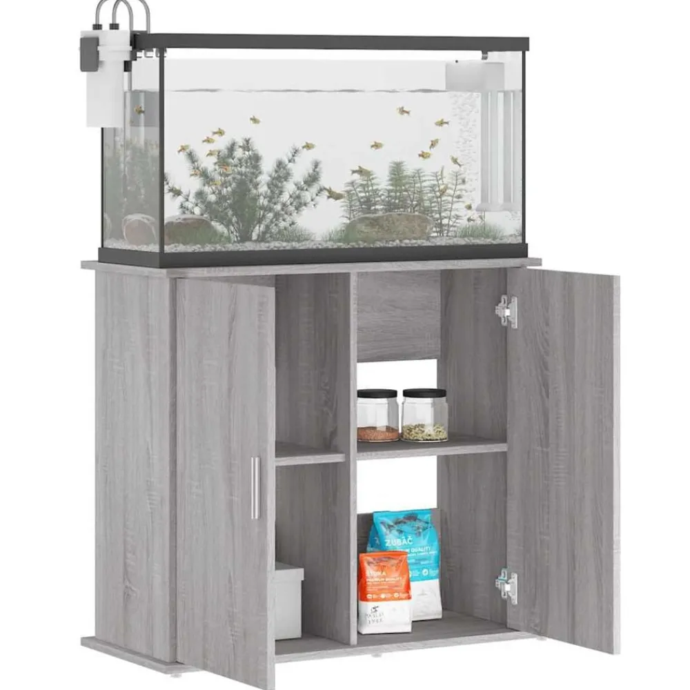 Aquariumstandaard 81x36x73 cm bewerkt hout eiken>vidaXL Clearance