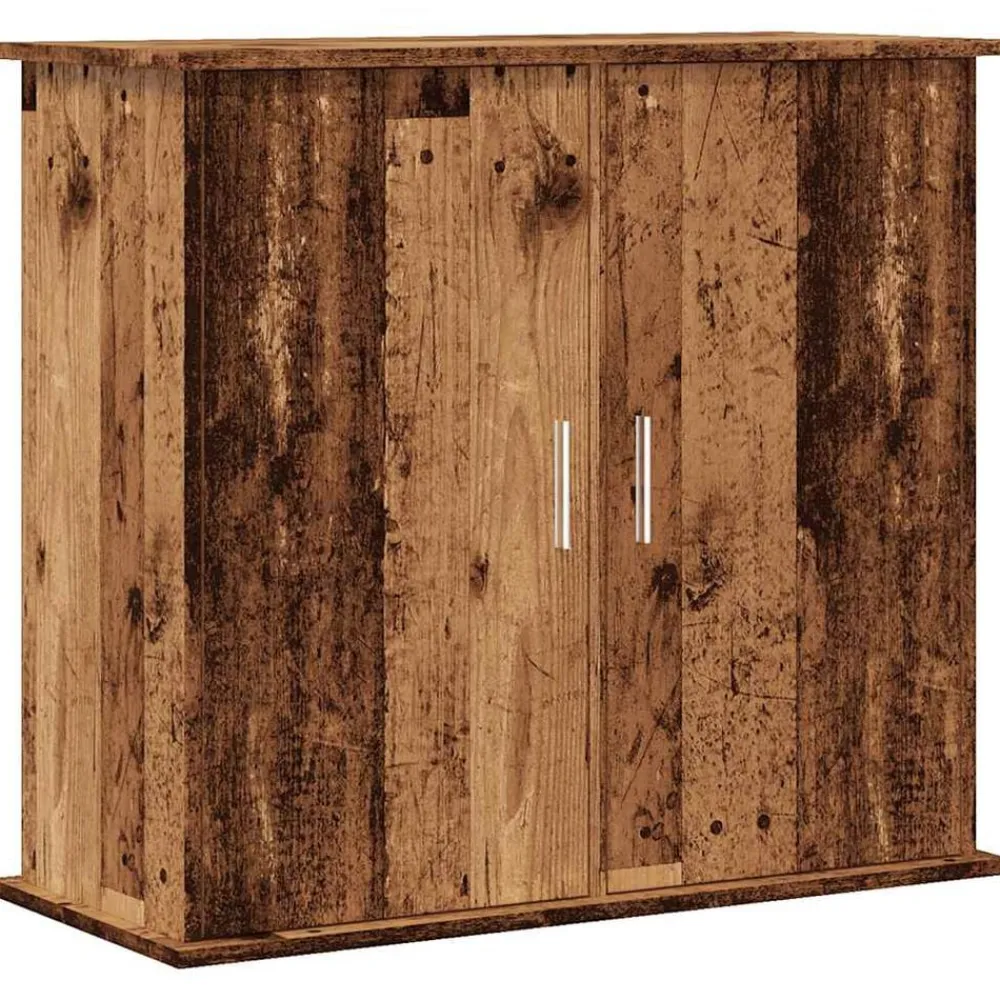 Huisdierbenodigdheden*vidaXL Aquariumstandaard 81x36x73 cm bewerkt hout kleurig Oud hout