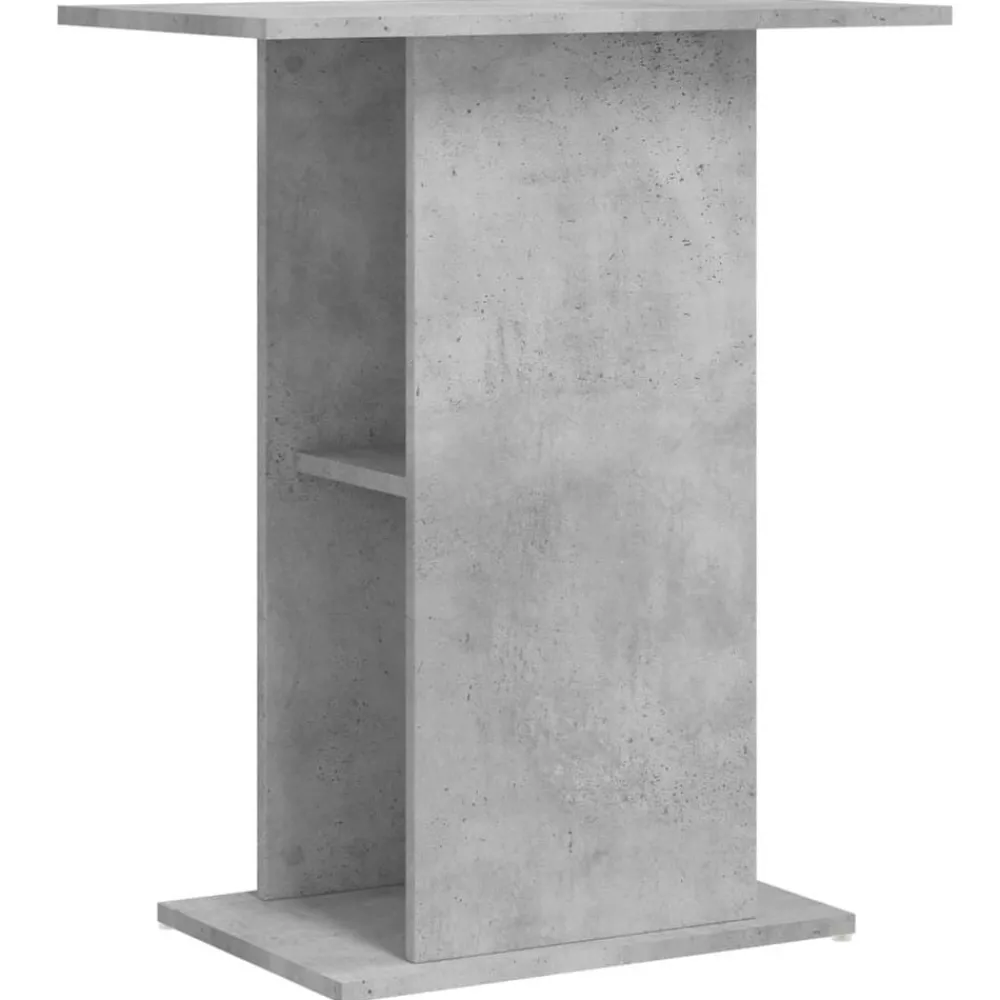 Huisdierbenodigdheden*vidaXL Aquariumstandaard 60,5x36x72,5 cm bewerkt hout Betongrijs
