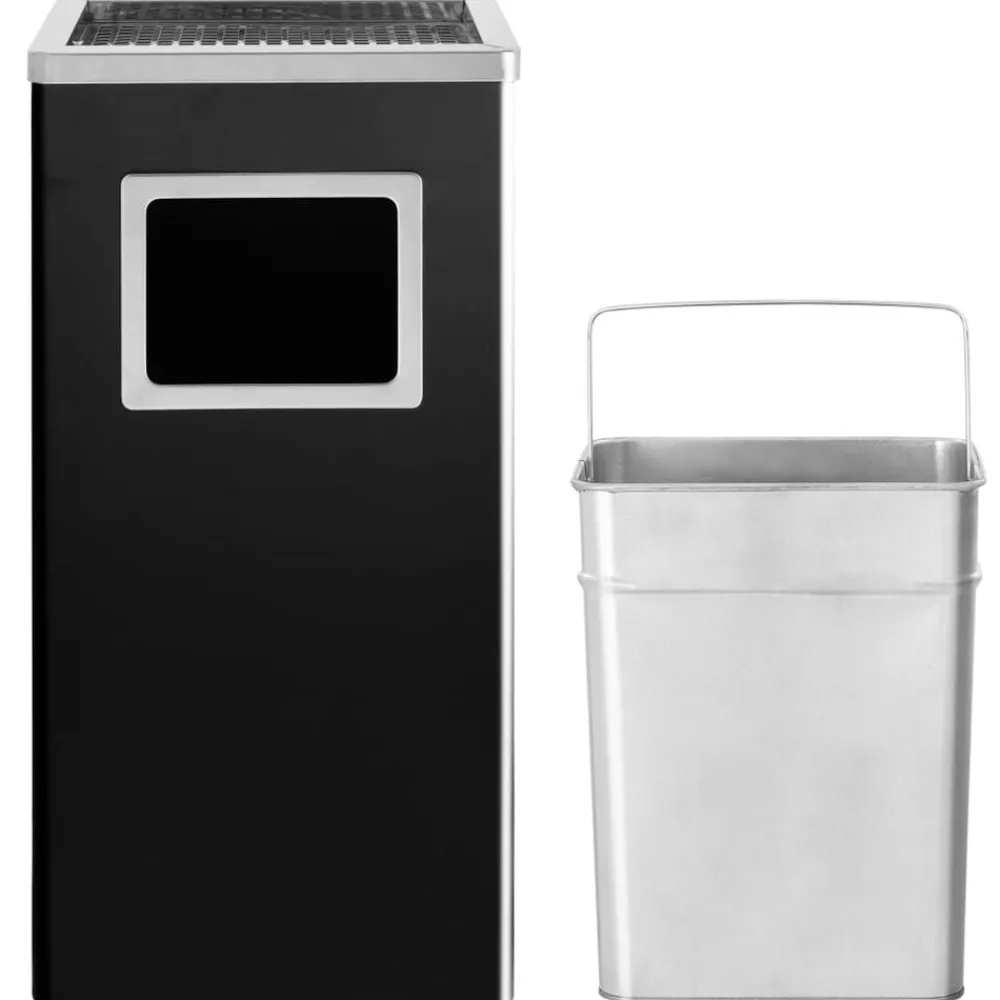 Asbak/prullenbak Hotel 45 L staal>vidaXL Outlet