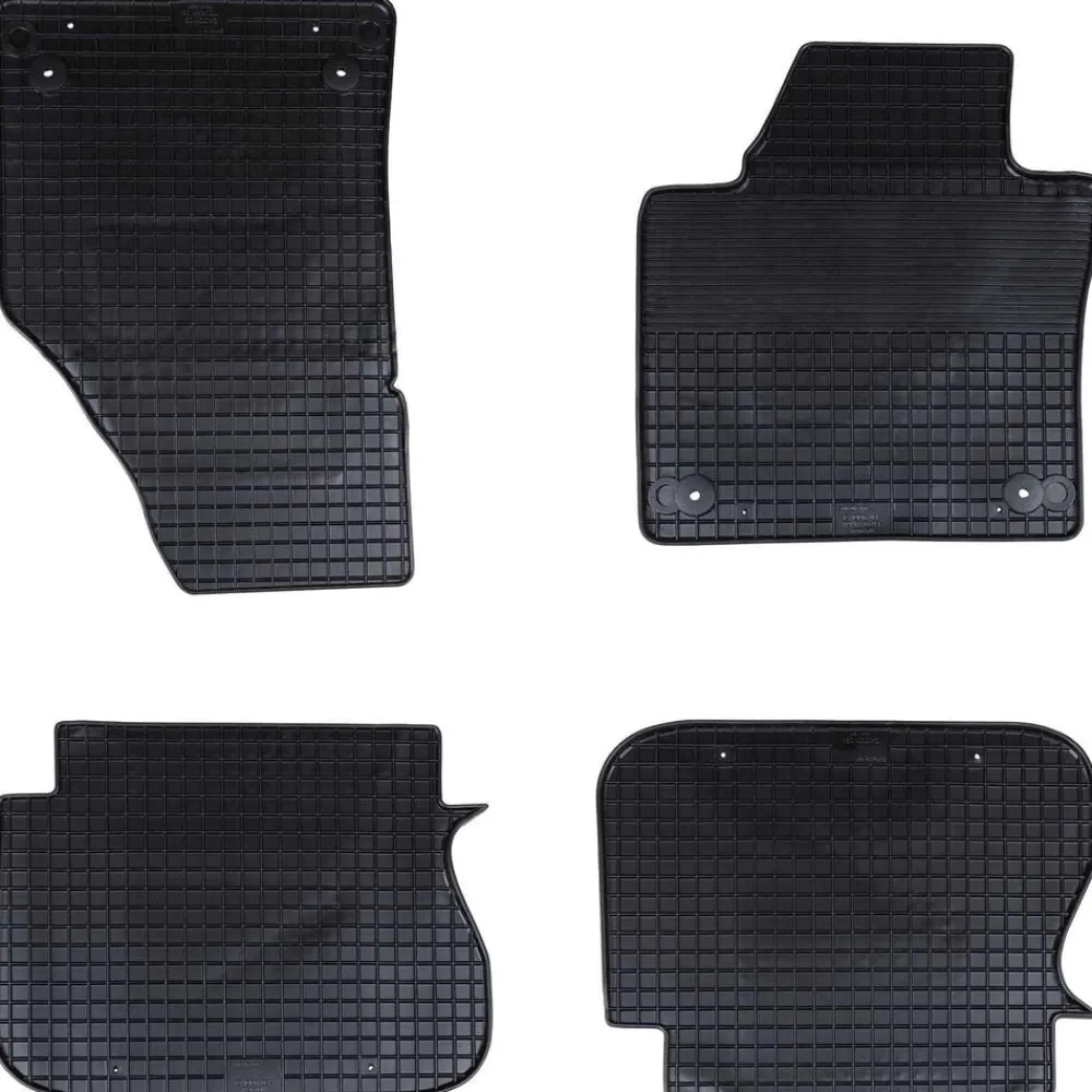 Voertuigonderdelen & -Accessoires*vidaXL Autobodemmat 4 pcs Zwart Rubber