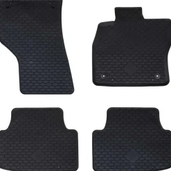 Voertuigonderdelen & -Accessoires*vidaXL Autobodemmat 4 pcs Zwart geschikt voor zitplaats LEON 2020-