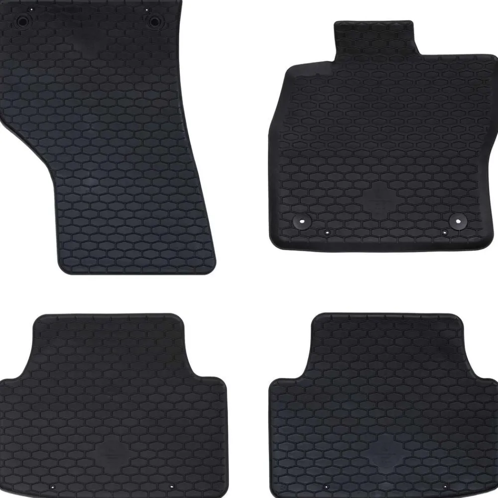 Voertuigonderdelen & -Accessoires*vidaXL Autobodemmat 4 pcs Zwart geschikt voor zitplaats LEON 2020-