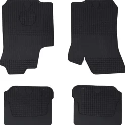 Voertuigonderdelen & -Accessoires*vidaXL Autobodemmat 4 pcs Zwart Rubber