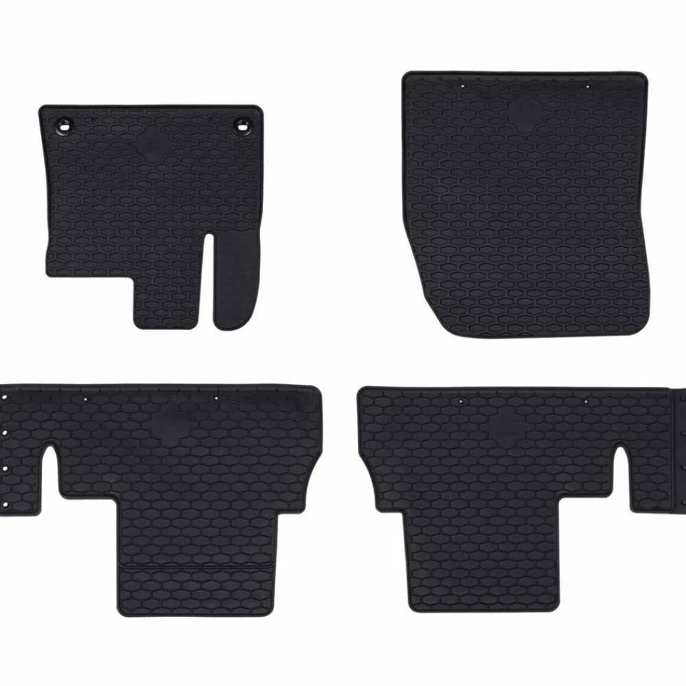 Voertuigonderdelen & -Accessoires*vidaXL Autobodemmat 4 pcs Zwart Rubber