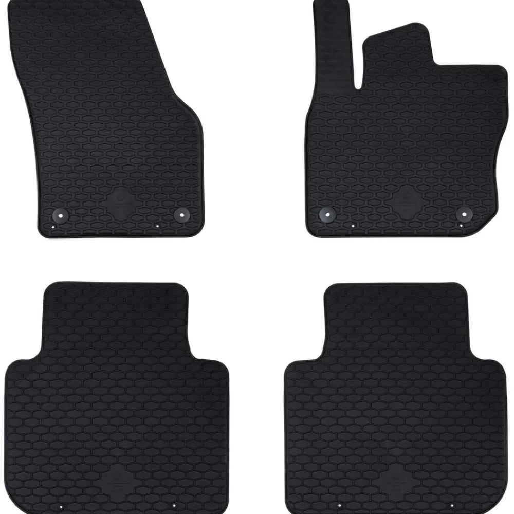Autobodemmat 4 pcs Zwart geschikt voor Škoda KODIAQ TDI 2024->vidaXL Clearance
