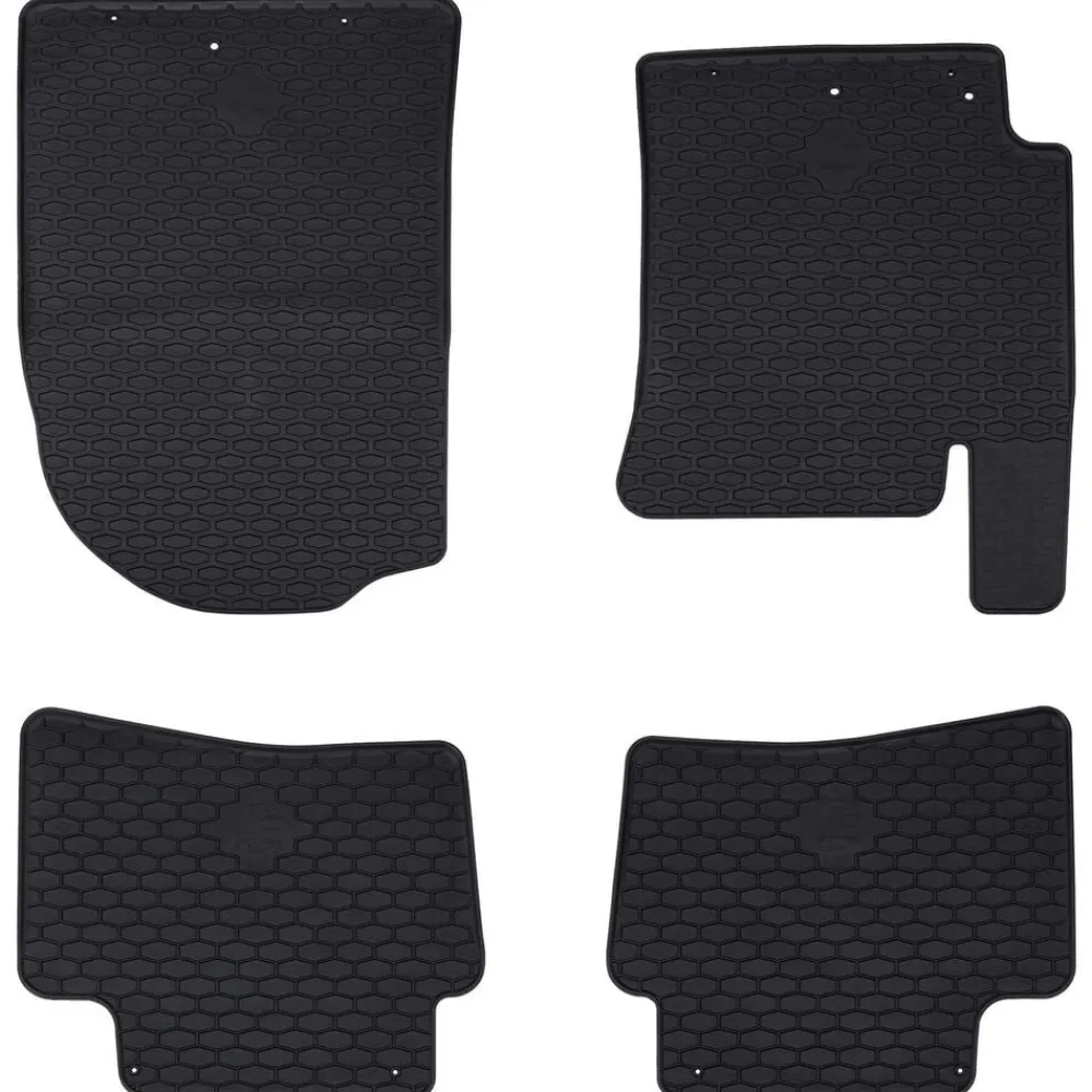 Voertuigonderdelen & -Accessoires*vidaXL Autobodemmat 4 pcs Zwart geschikt voor Kia RIO, STONIC 2017-