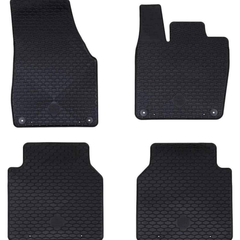 Voertuigonderdelen & -Accessoires*vidaXL Autobodemmat 4 pcs Zwart geschikt voor VW ID.7 2023- Rubber