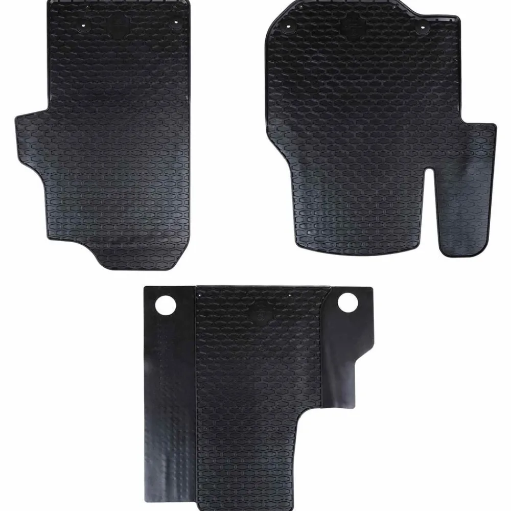 Voertuigonderdelen & -Accessoires*vidaXL Autobodemmat 3 pcs Zwart geschikt voor VW CRAFTER 2017- Rubber